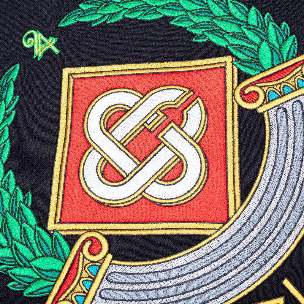 Casa Crest Embroidered Sweatshirt Black