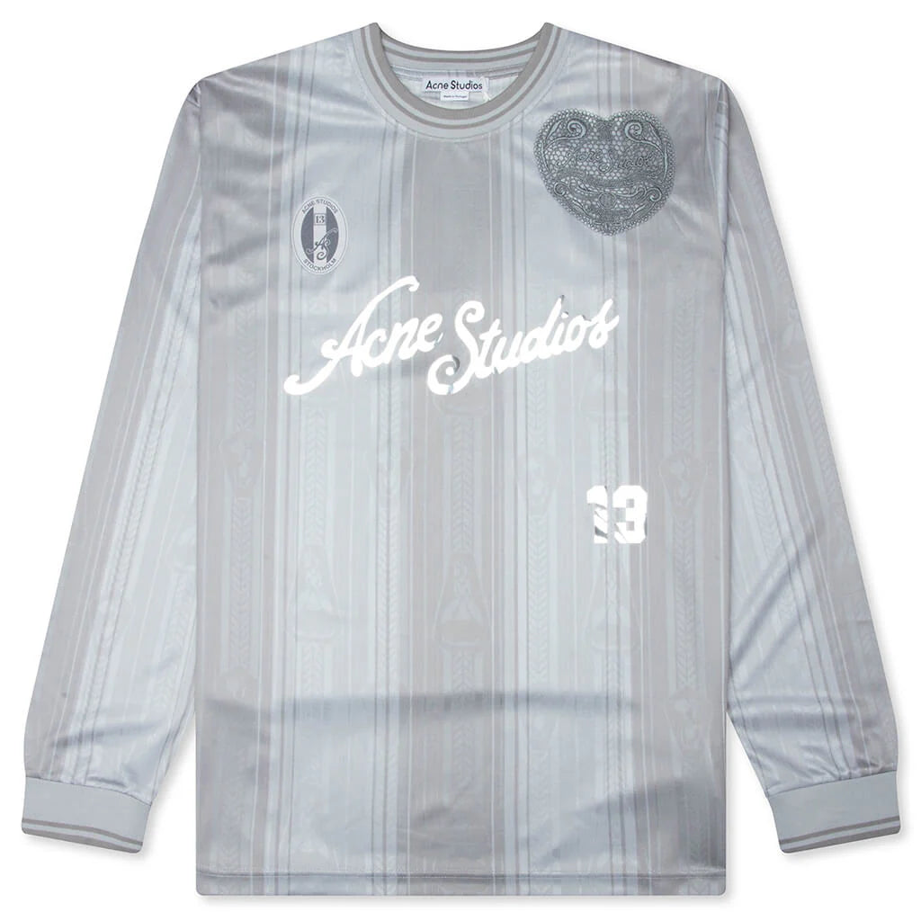 Logo Sports Jersey Top Grey