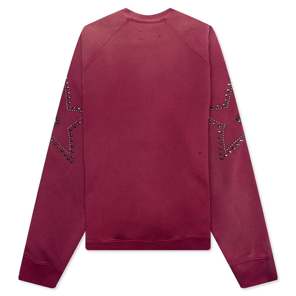 Star Studded Crewneck Burgundy
