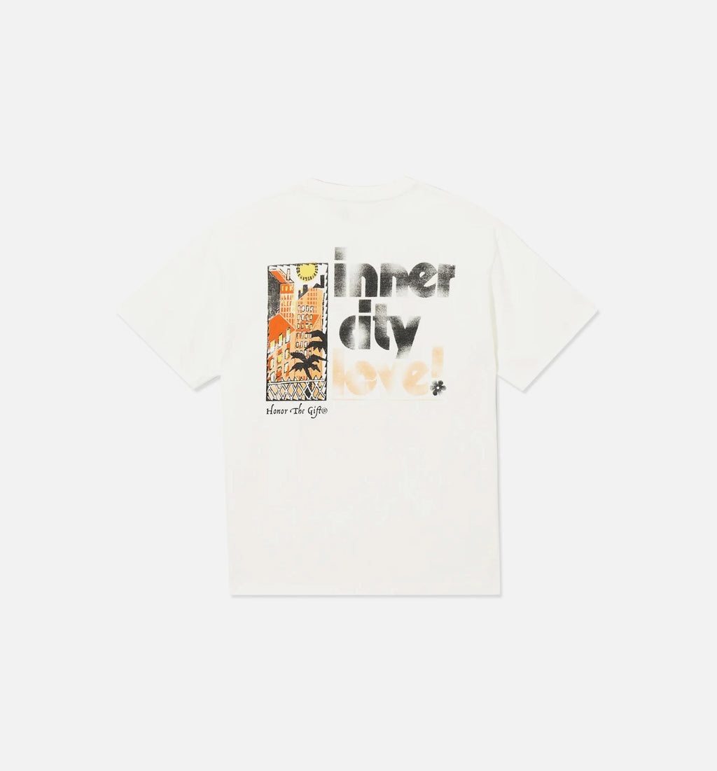 Inner City Love Tee Mens T Shirt Bone