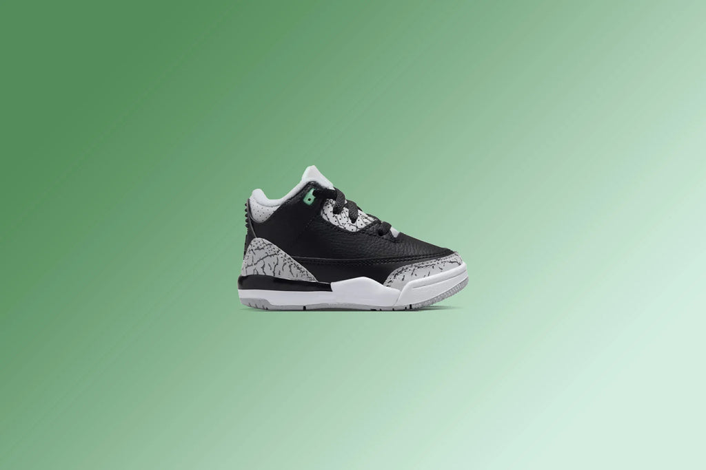 Air Jordan 3 Retro Green Glow TD Black Green Glow Wolf Grey