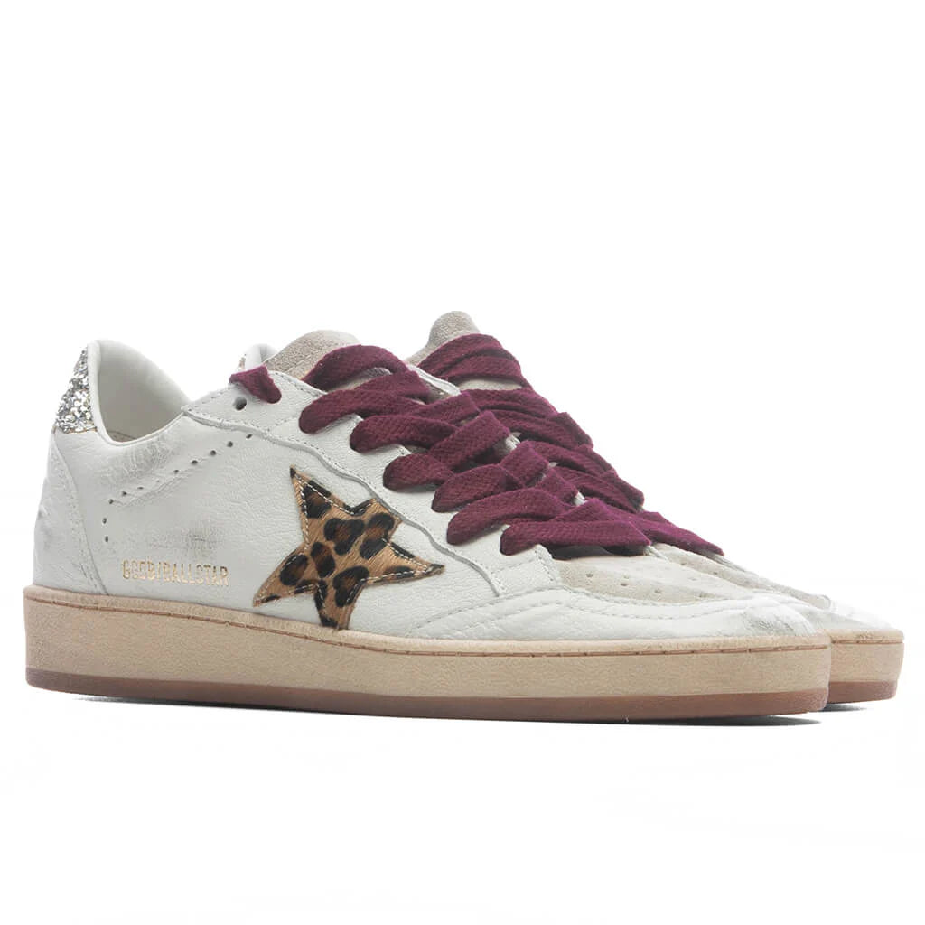 Womens Deluxe Brand Ball Star White Grey Horsy Platinum