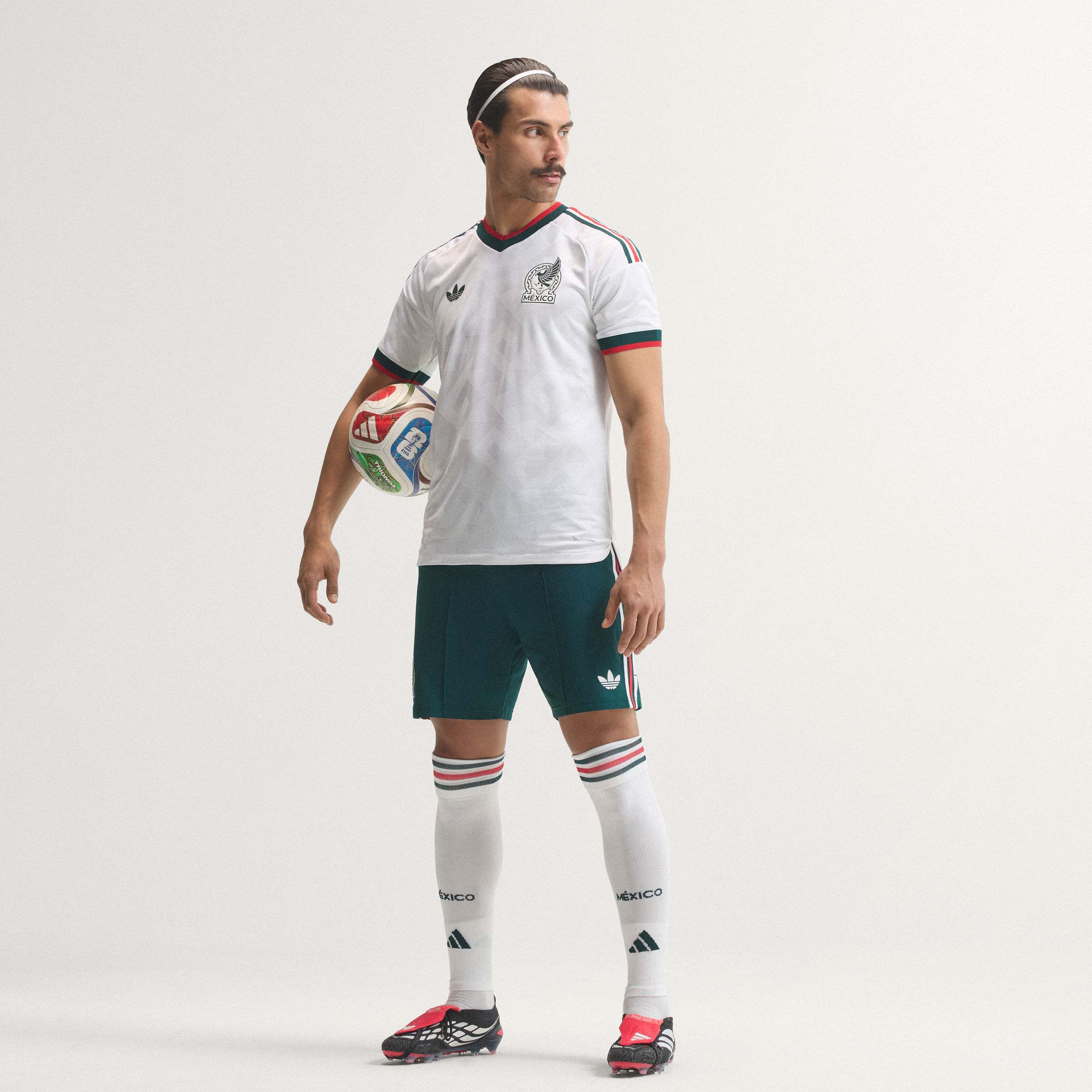 adidas Mexico Away Authentic Mens Soccer Jersey 2026 White