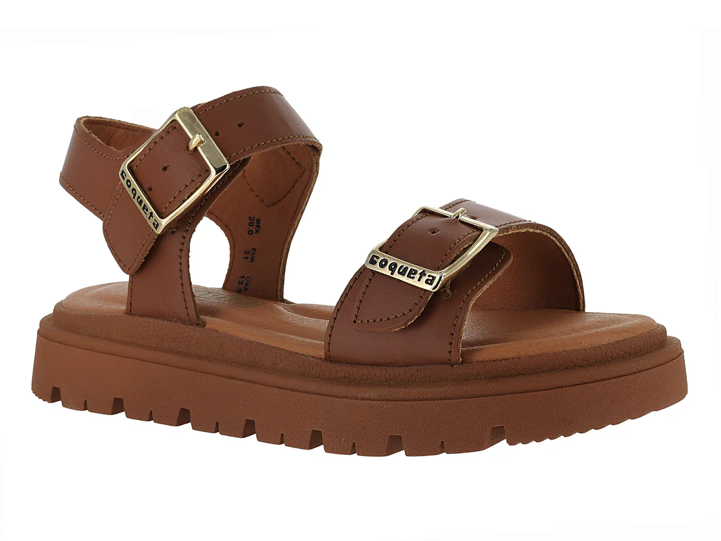 Sandalias Coqueta Color Miel para Niña