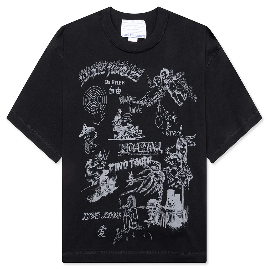 Scribbles Tee Black
