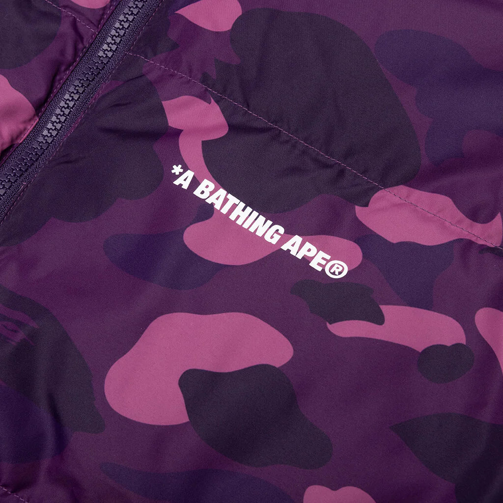 Color Camo Reversible Down Jacket Purple