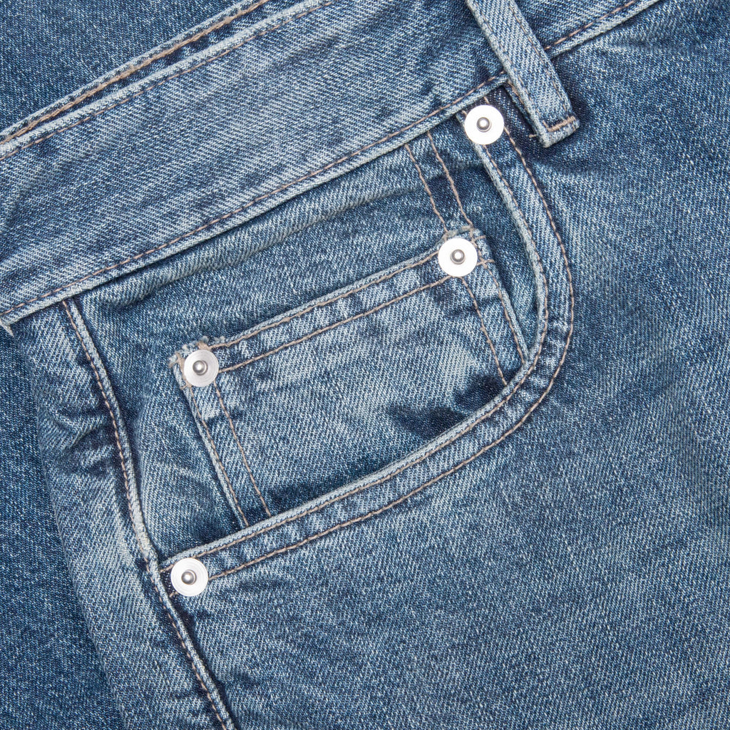 Double Cargo Denim Jeans Washed Indigo
