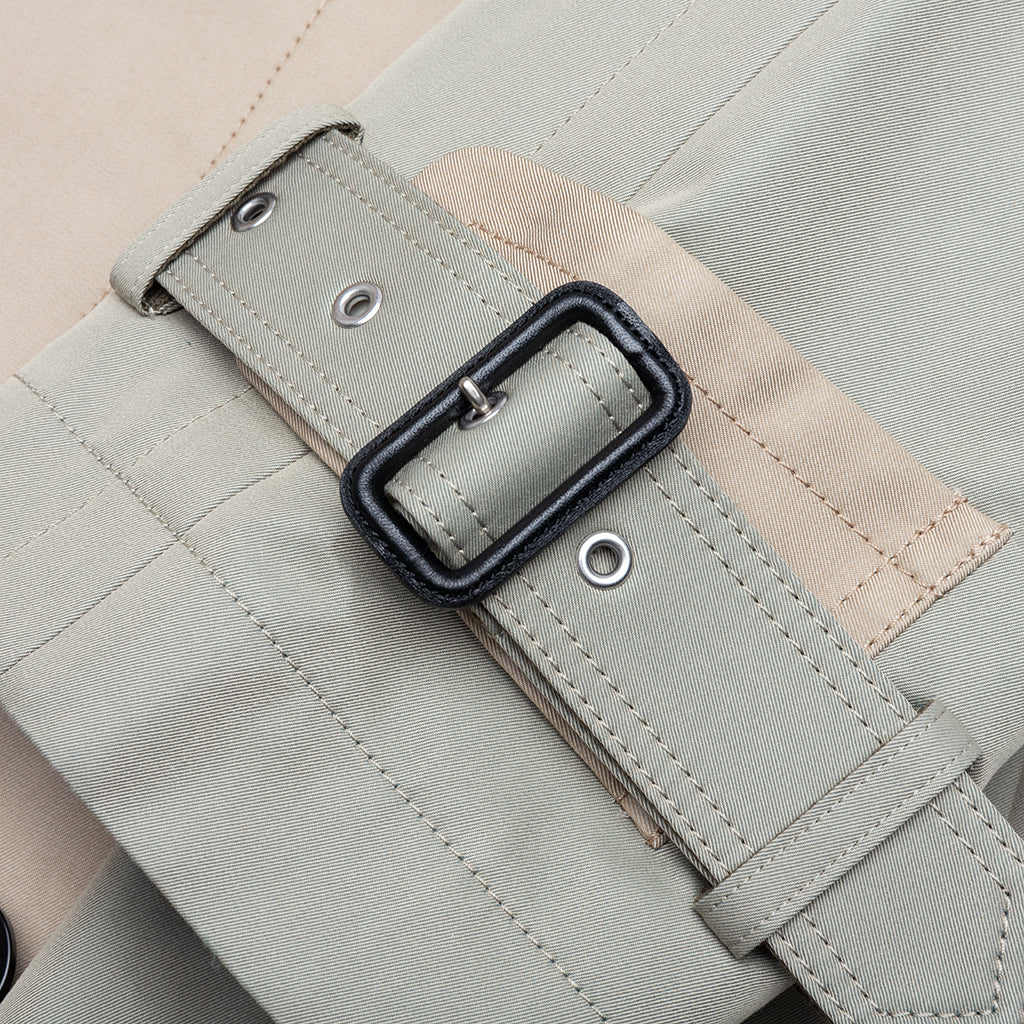 Cotton Gabardine Coat Khaki Beige