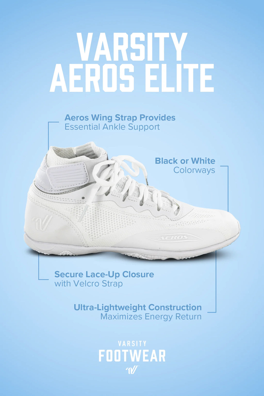 Varsity Aeros Elite Black Cheer Shoes