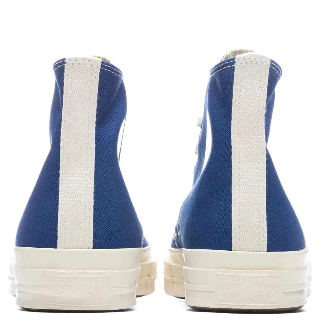 Converse x Comme Des Garcons PLAY All Star Chuck 70 Hi Blue