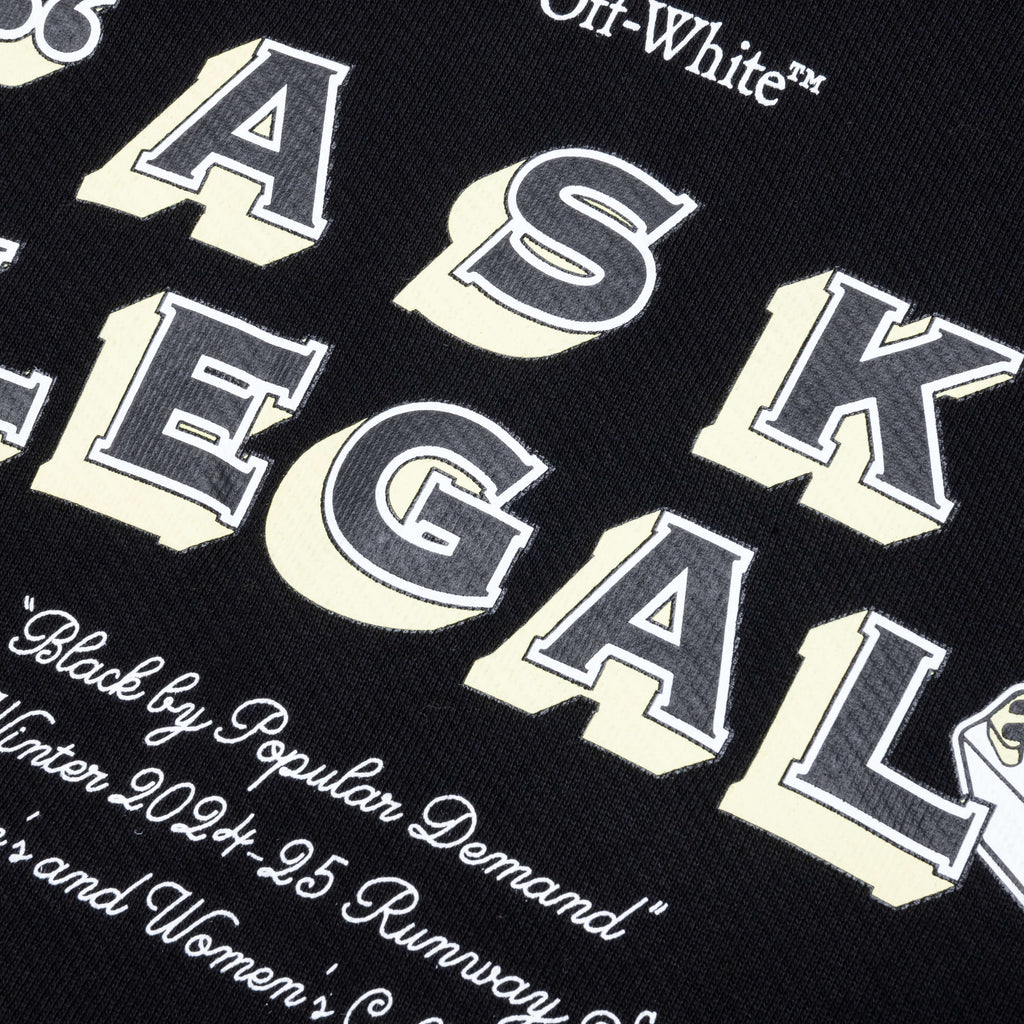 Arr Ask Legal Skate Hoodie Black White