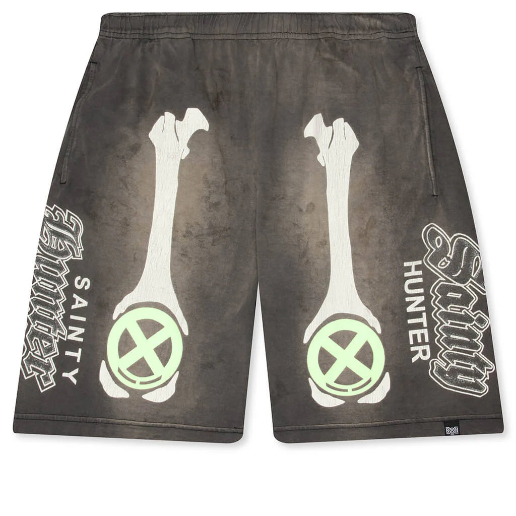 Saint M6 x Bounty Hunter Bone Cut Sew Shorts Charcoal