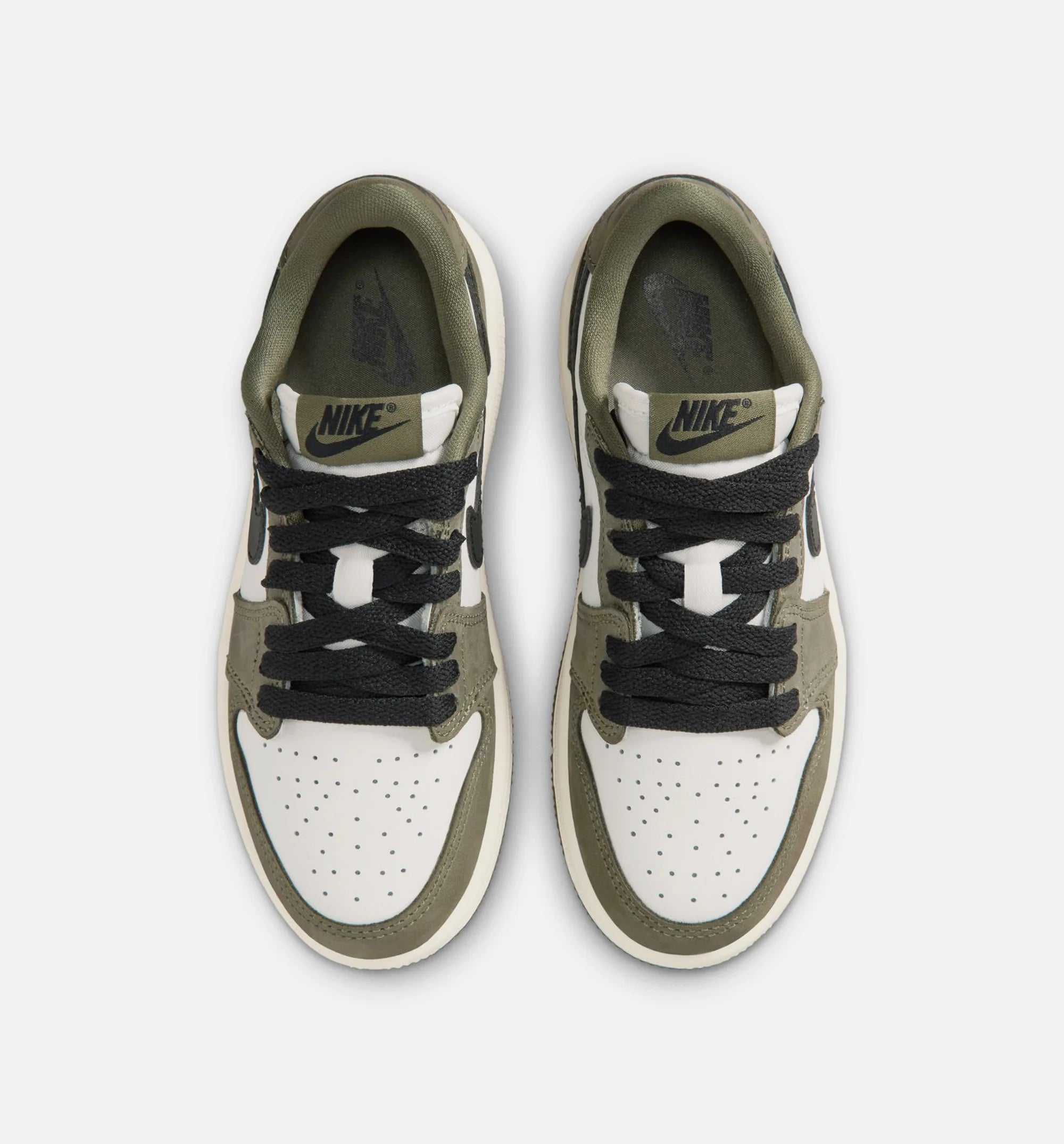 Air Jordan 1 Low OG Medium Olive And Summit White Preschool Lifestyle Shoe Medium Olive Black Summit White Sail