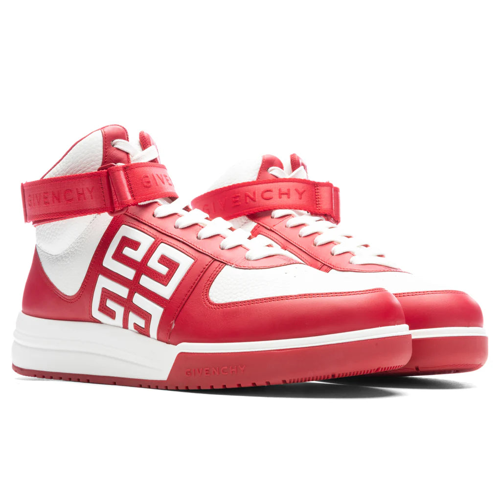 G4 High Top Sneakers Red White