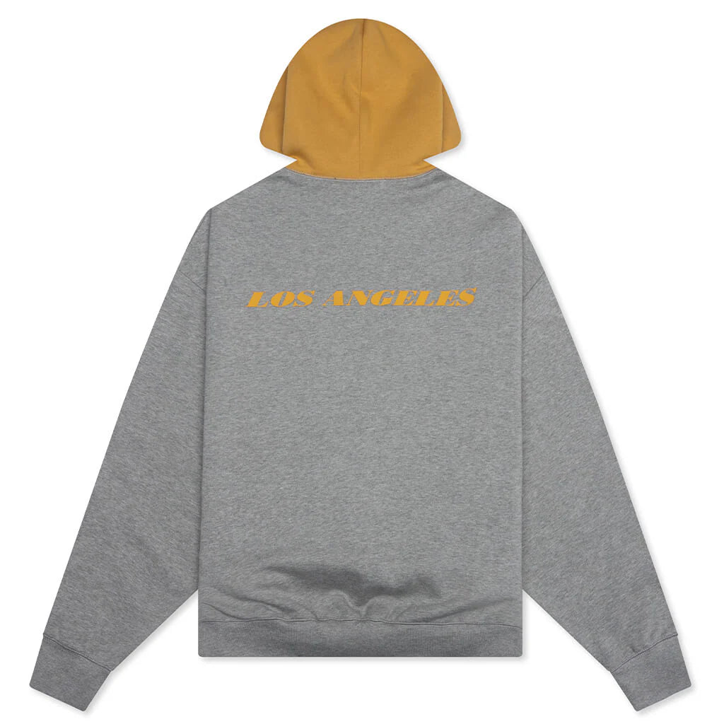 Fear of God Essentials x NBA Lakers Sport Hoodie Concrete Heather Canyon