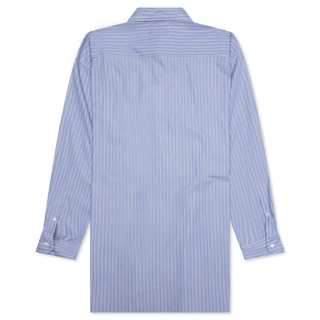 Striped L S Shirt Blue