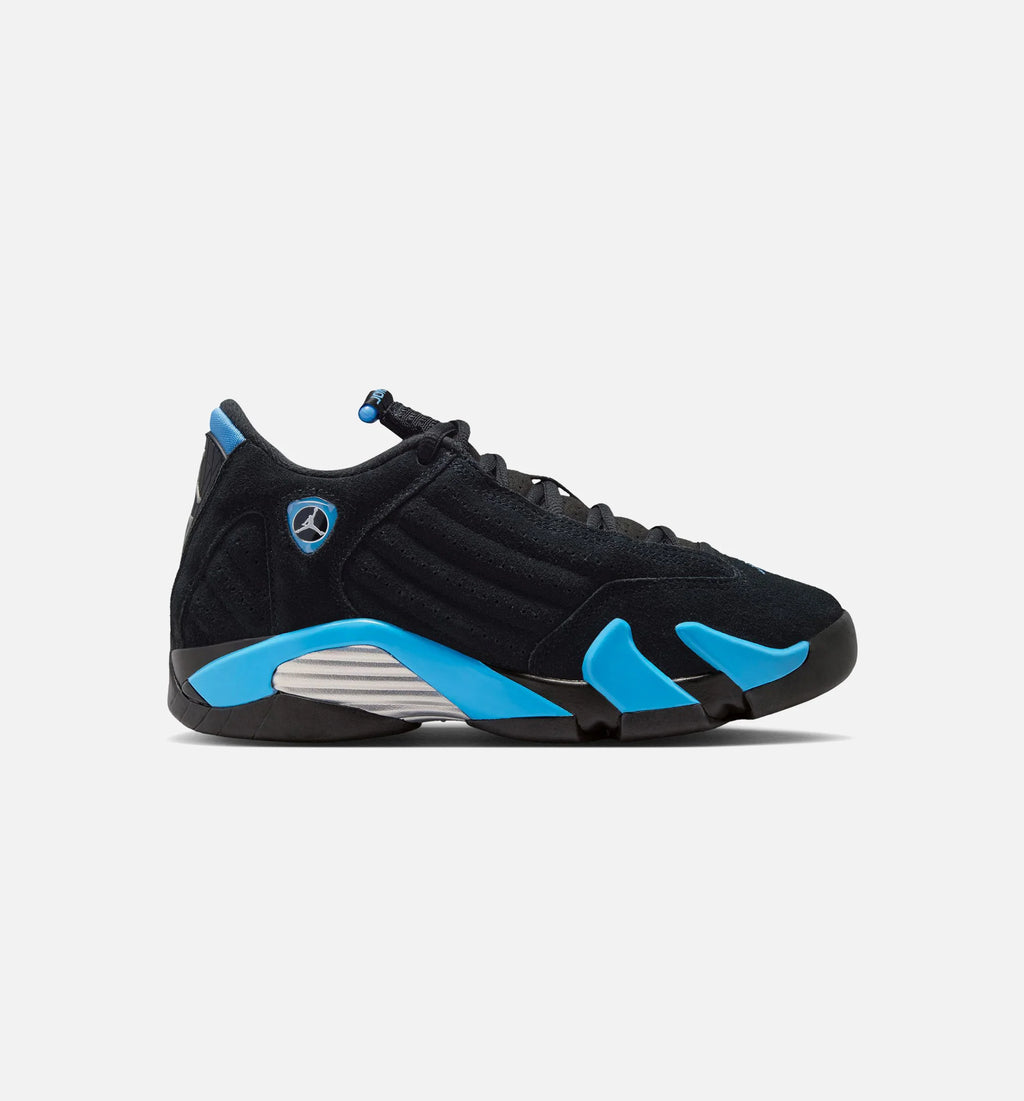 Air Jordan 14 Retro Black University Blue Grade School Lifestyle Shoe Black White University Blue