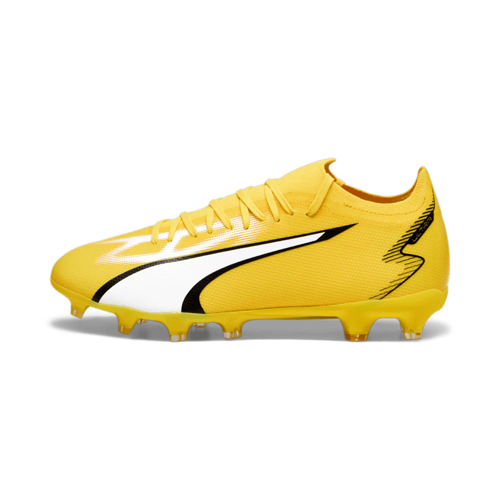 PUMA Ultra Match FG AG Multi Ground Cleats Yellow White Black