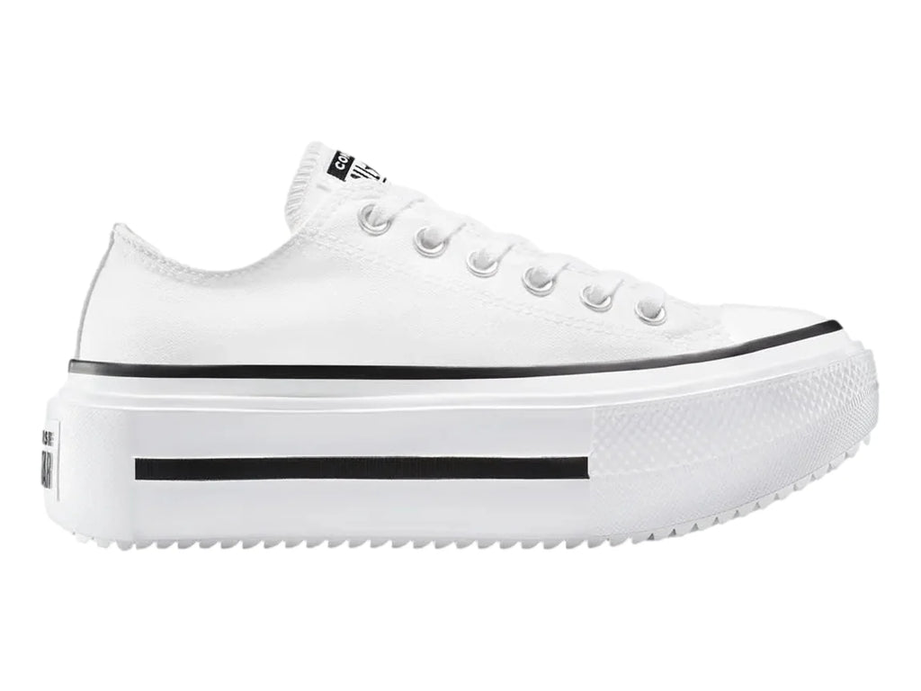Tenis Converse Double Stack Blanco y Negro para Mujer