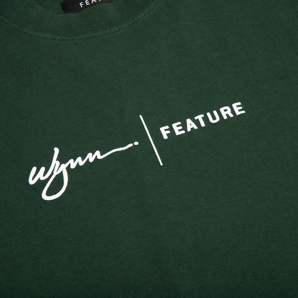Feature x Wynn Logo Lock Up Tee Evergreen