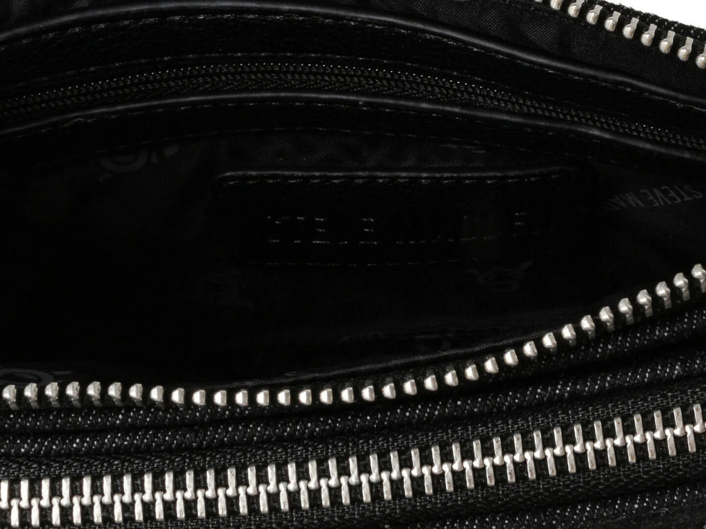 Bolsa Steve Madden Barra Negro y Plata para Mujer