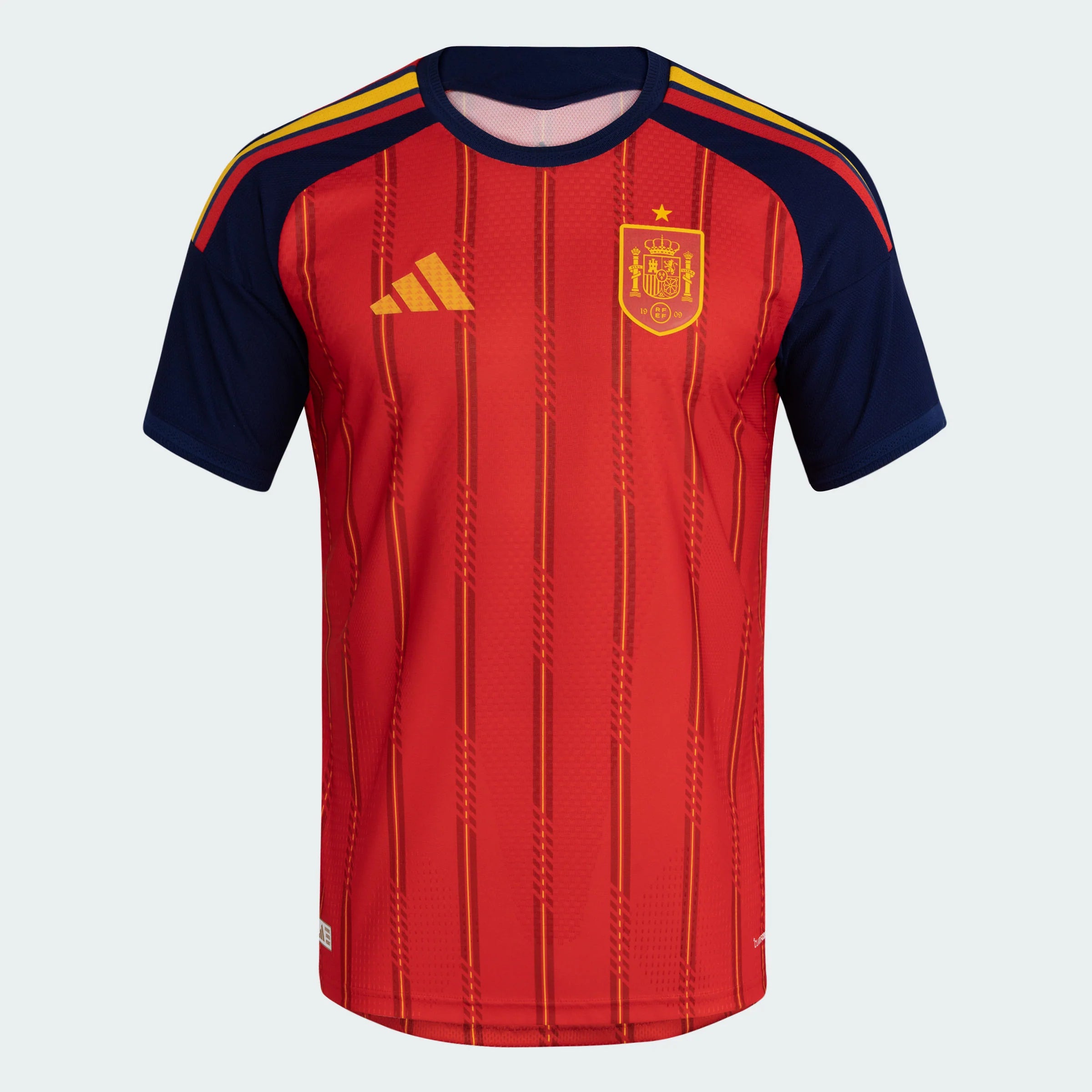 adidas Spain Home Authentic Mens Soccer Jersey 26 Red