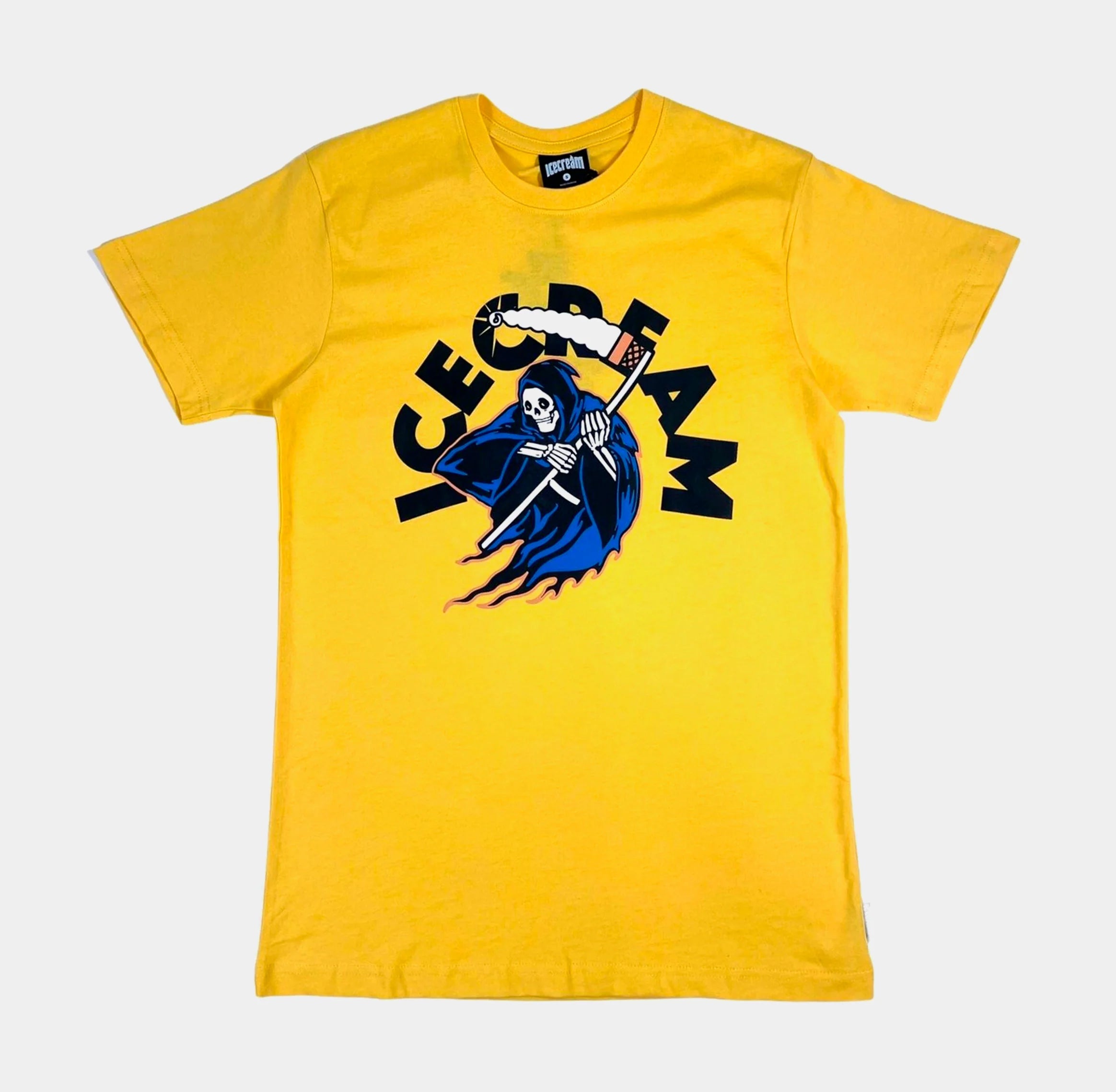 Dont Fear the Reaper Short Sleeve Mens T Shirt Yellow