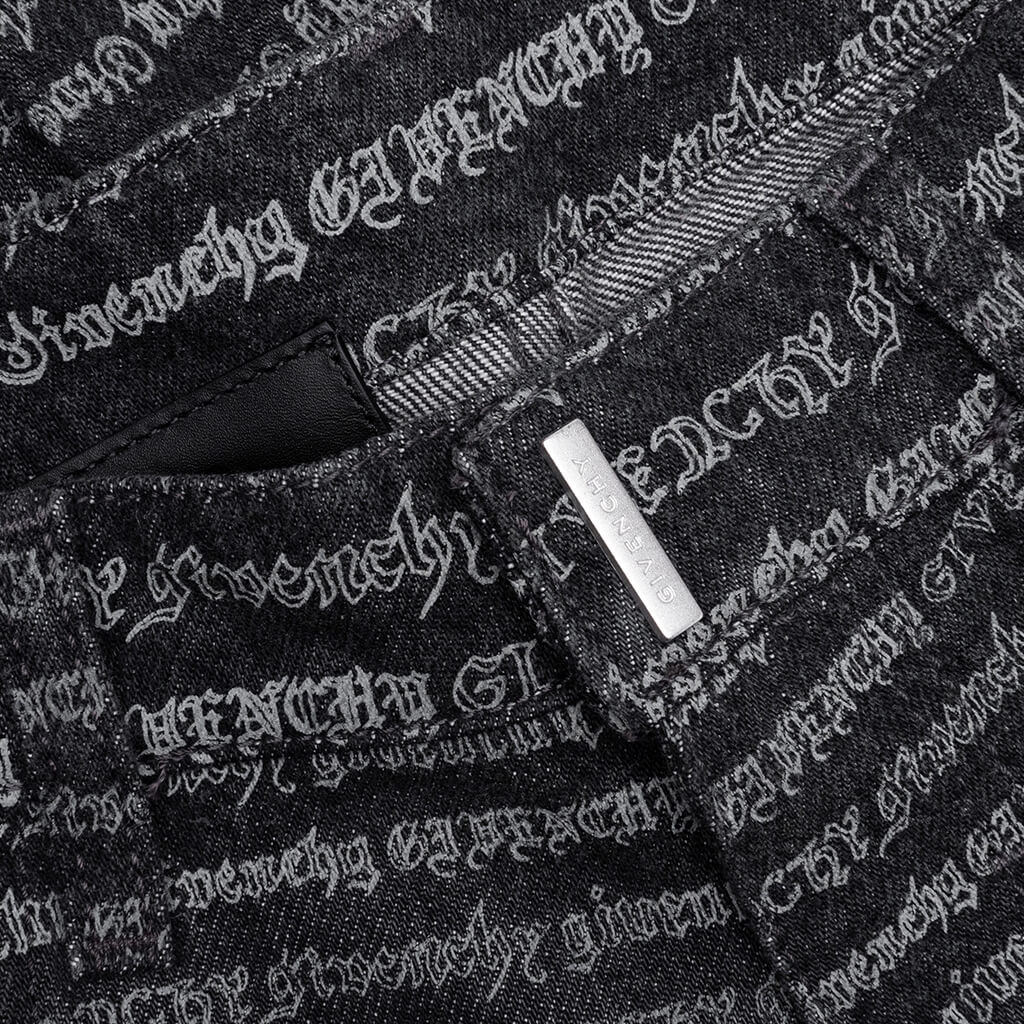 Skinny Fit Trousers w All Over Dark Grey