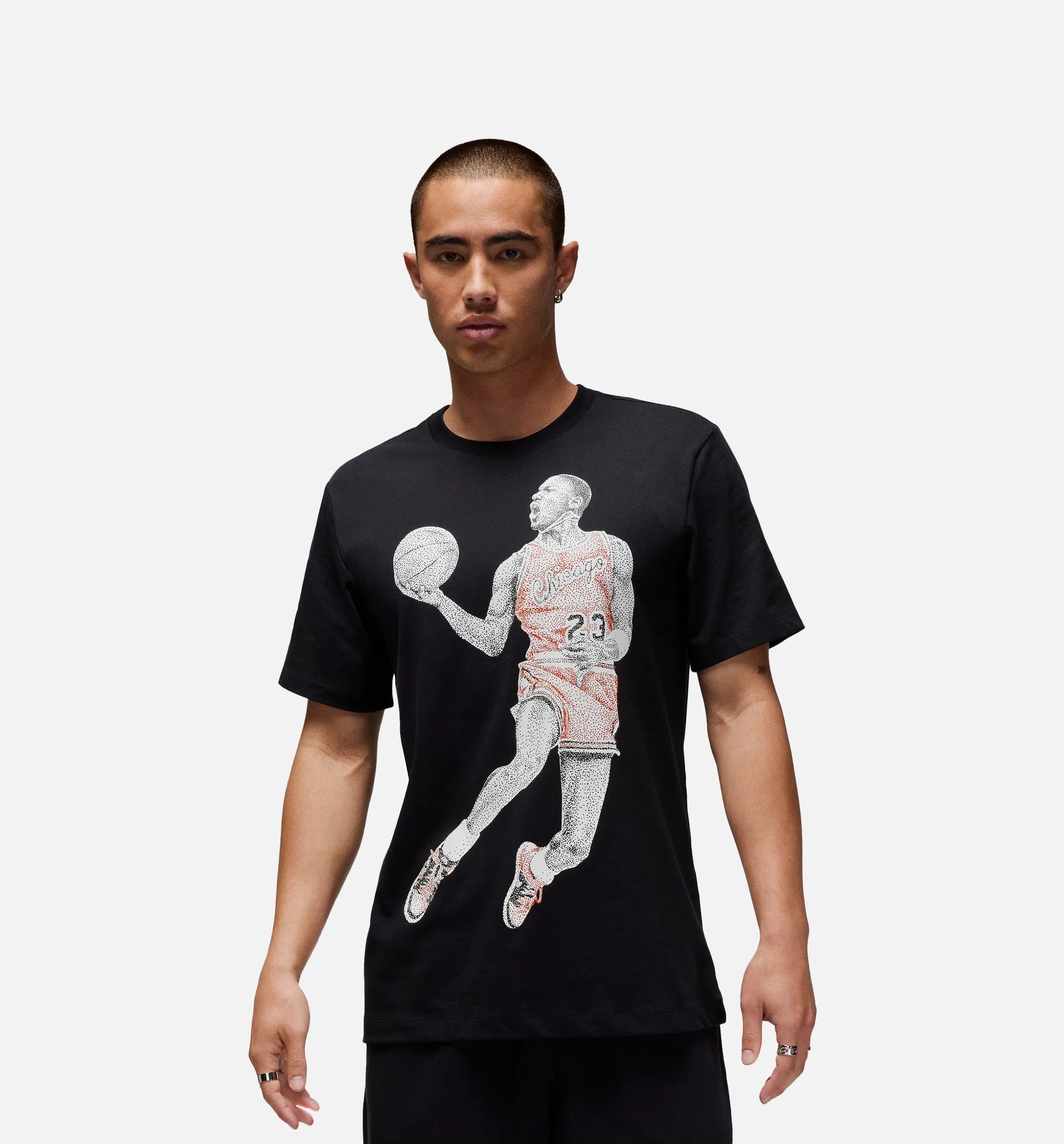 J Dot Graphic Mens Short Sleeve Shirt Black