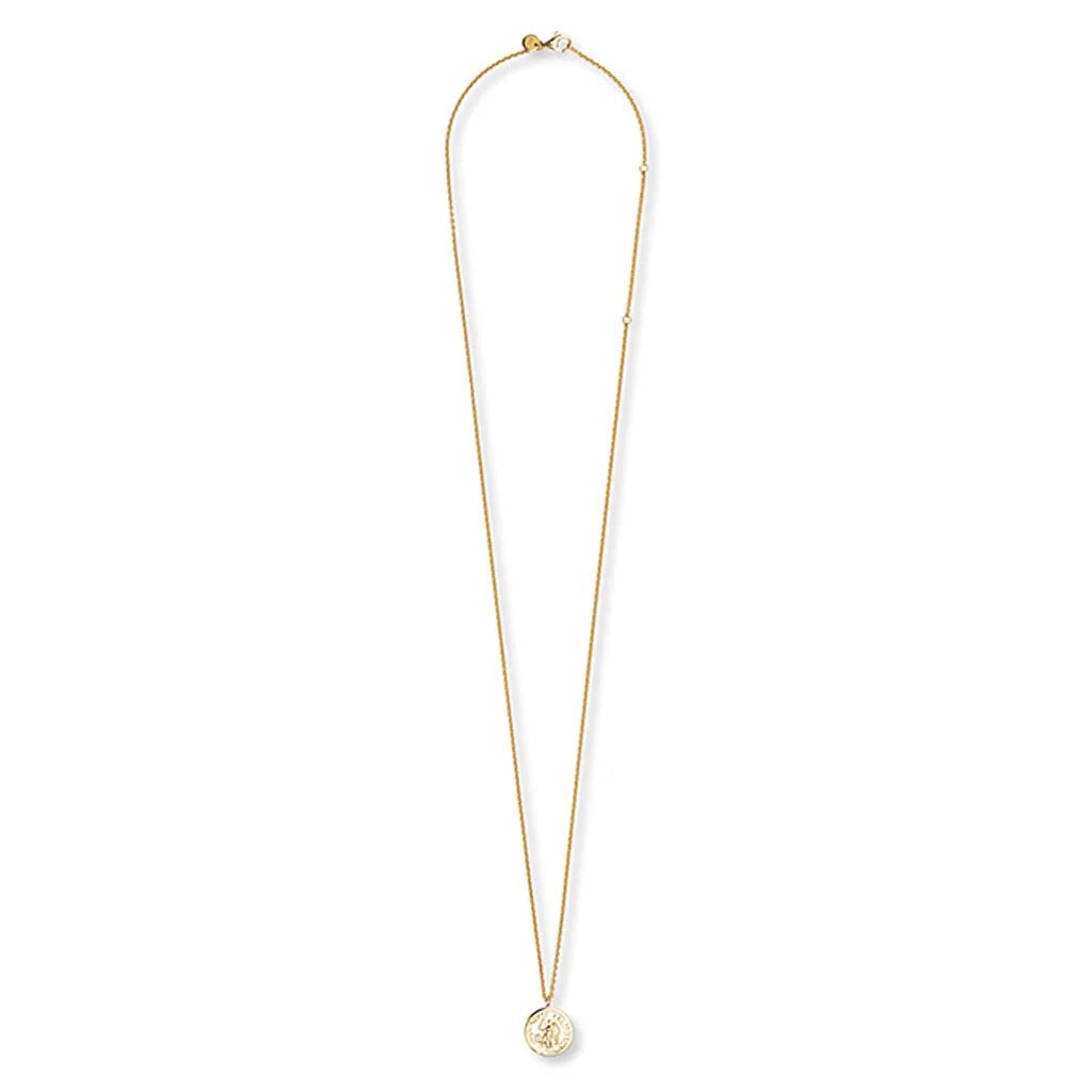 Coin Pendant Angel Gold 925 Sterling Silver