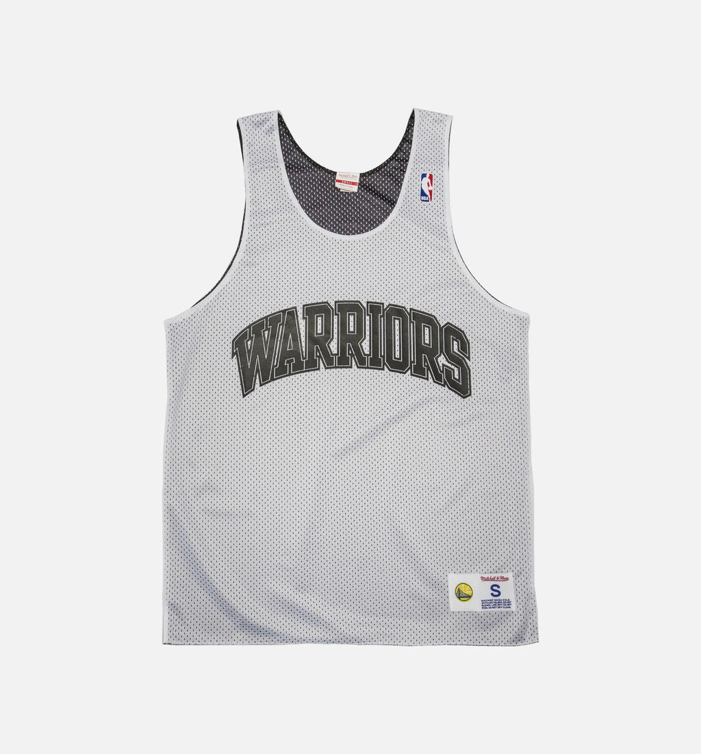 Golden State Warriors NBA Drop Step Reversible Jersey Mens White Black