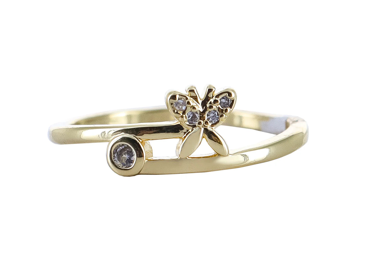 Anillo Roze Mariposa Dorado para Mujer