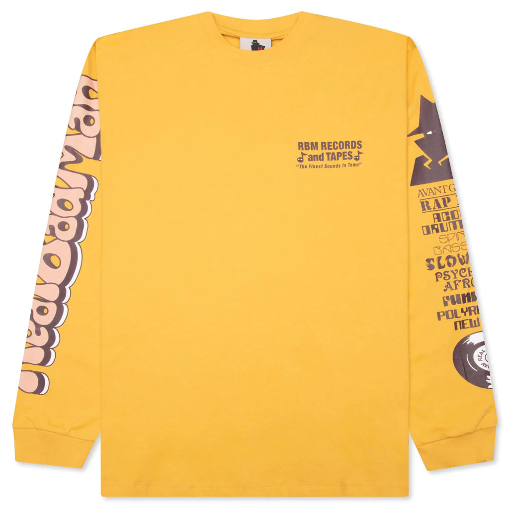 Records And Tapes L S Tee Mustard