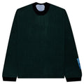 Two Tone Rib Knit Green Black