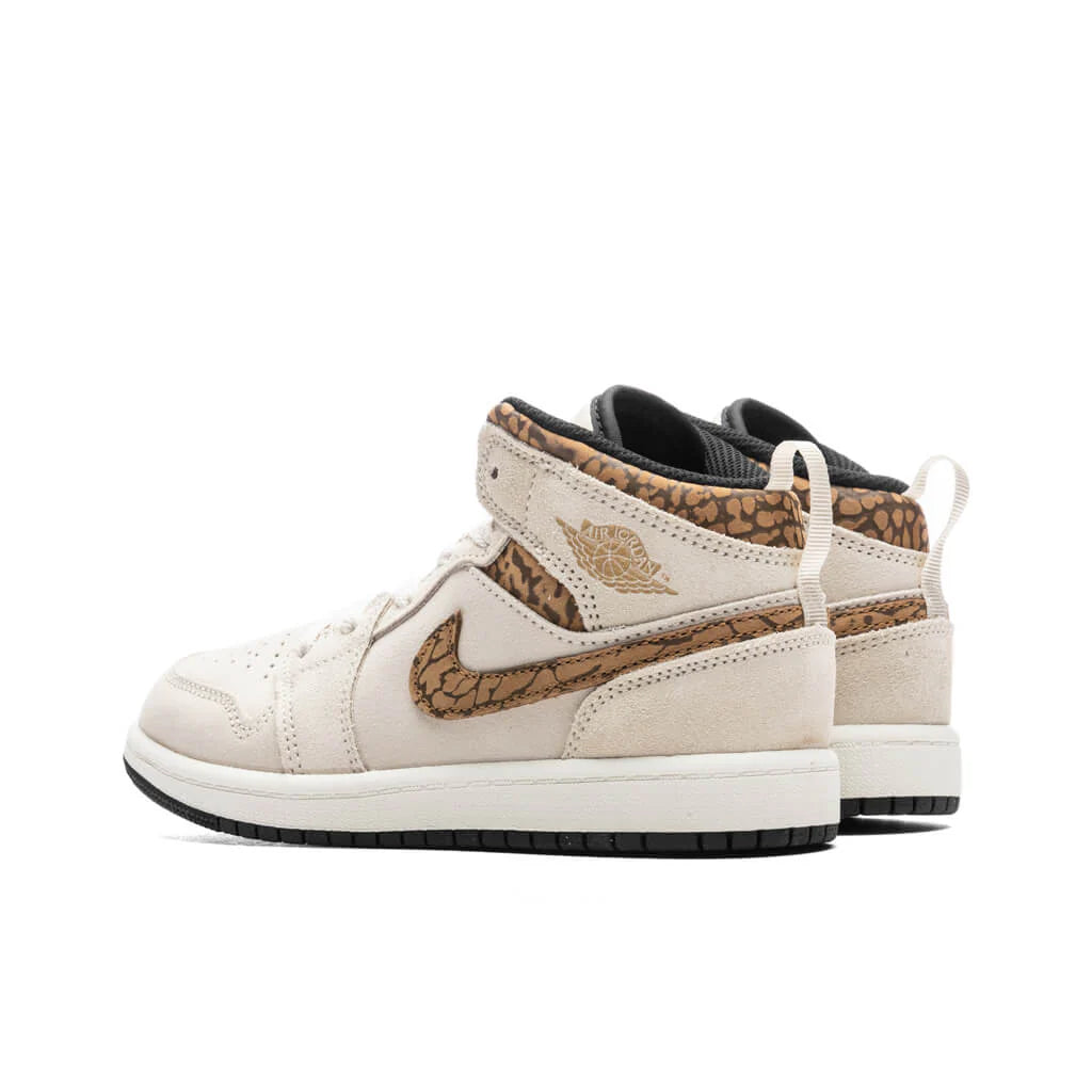 Jordan 1 Mid SE PS Light Orewood Brown Metallic Gold White
