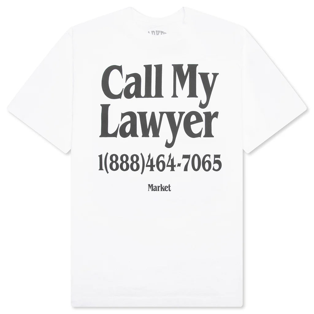 Call My Lawyer T Shirt White