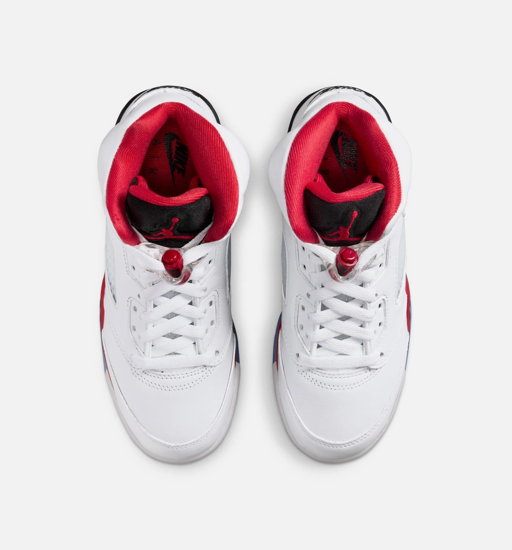 Air Jordan 5 Retro Fire Red Grade School Lifestyle Shoe White Fire Red Black