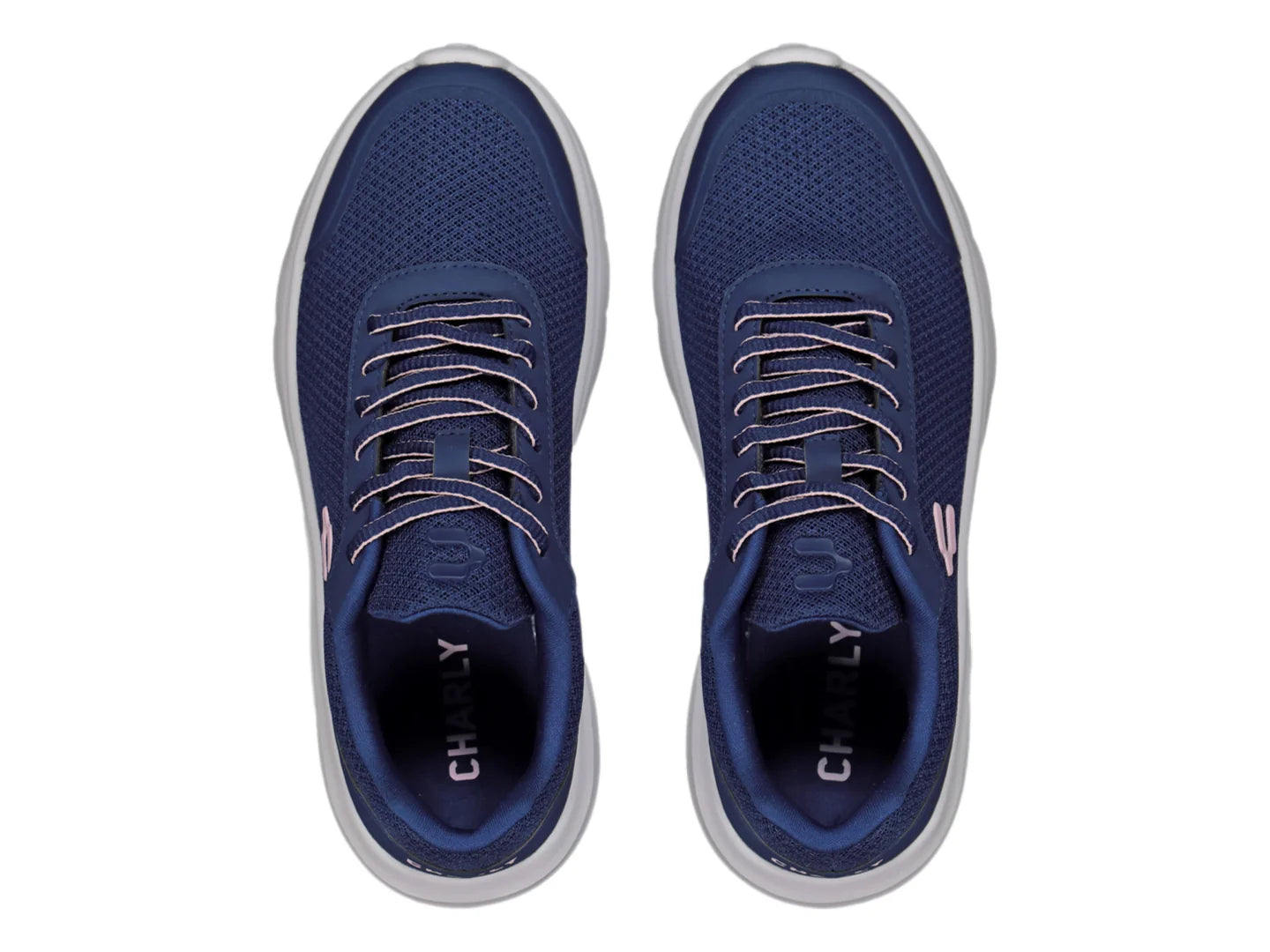 Tenis Charly Road Casual Azul Marino y Rosa para Mujer