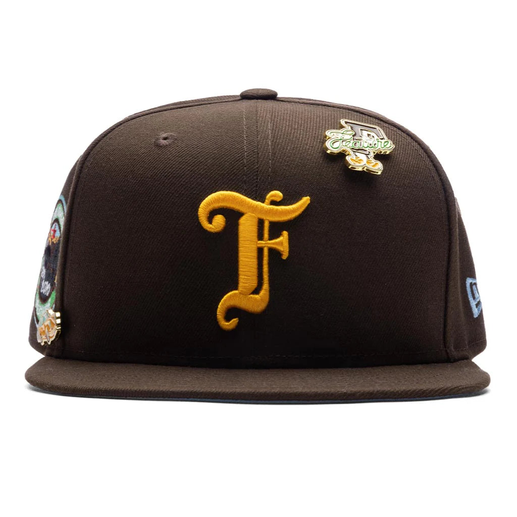 Feature x New Era Old English Calabasas Snapback Brown Sky