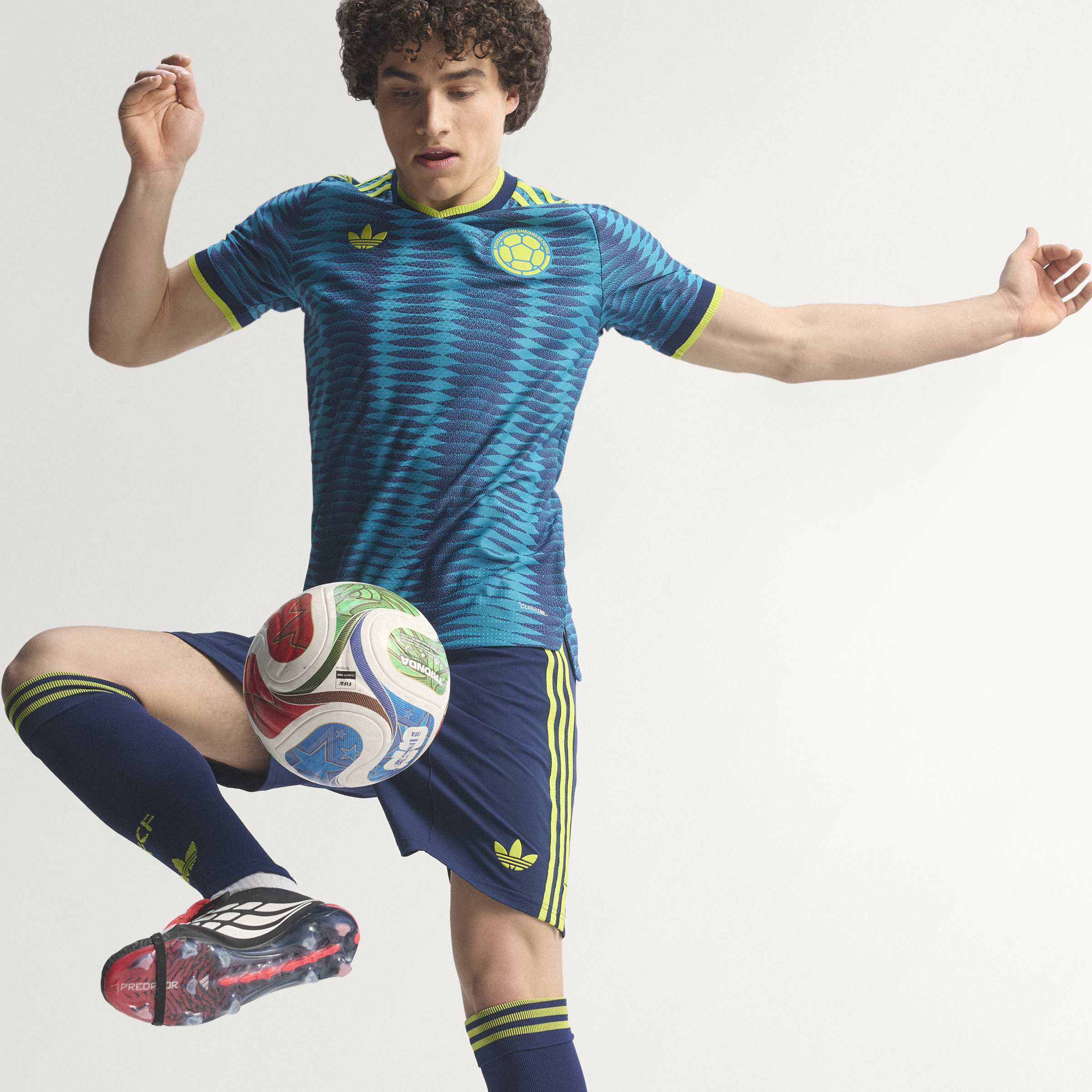 adidas Colombia Away Authentic Mens Soccer Jersey 2026 Mistery Petrol Navy