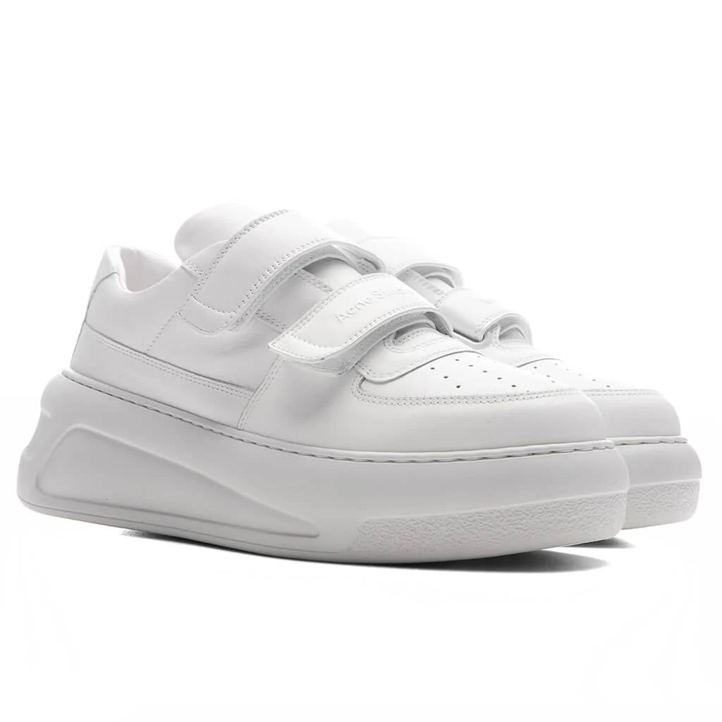 Velcro Strap Platform Sneakers Optic White