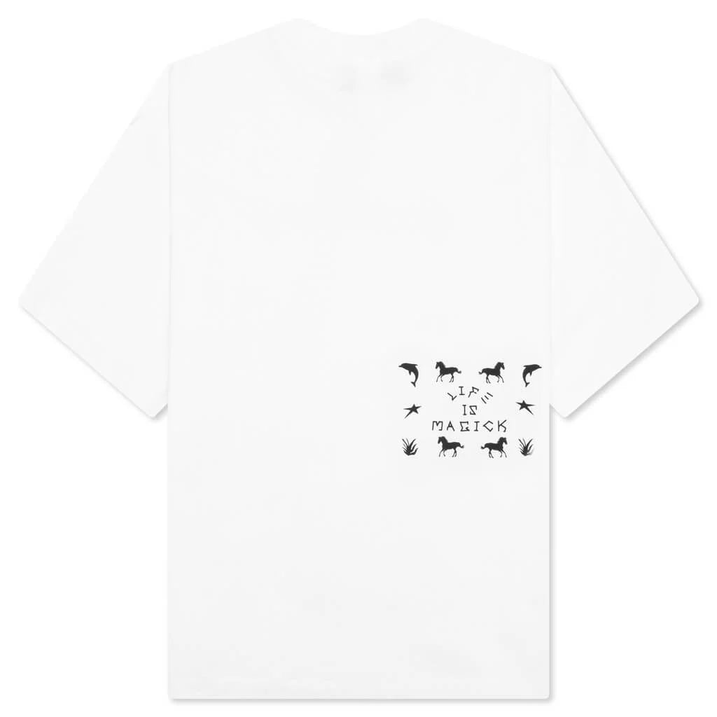 Life Is Magick Tee White