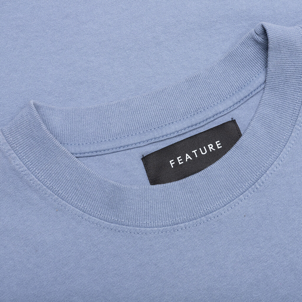 Feature x Wynn Logo Lock Up Tee Blue Granite