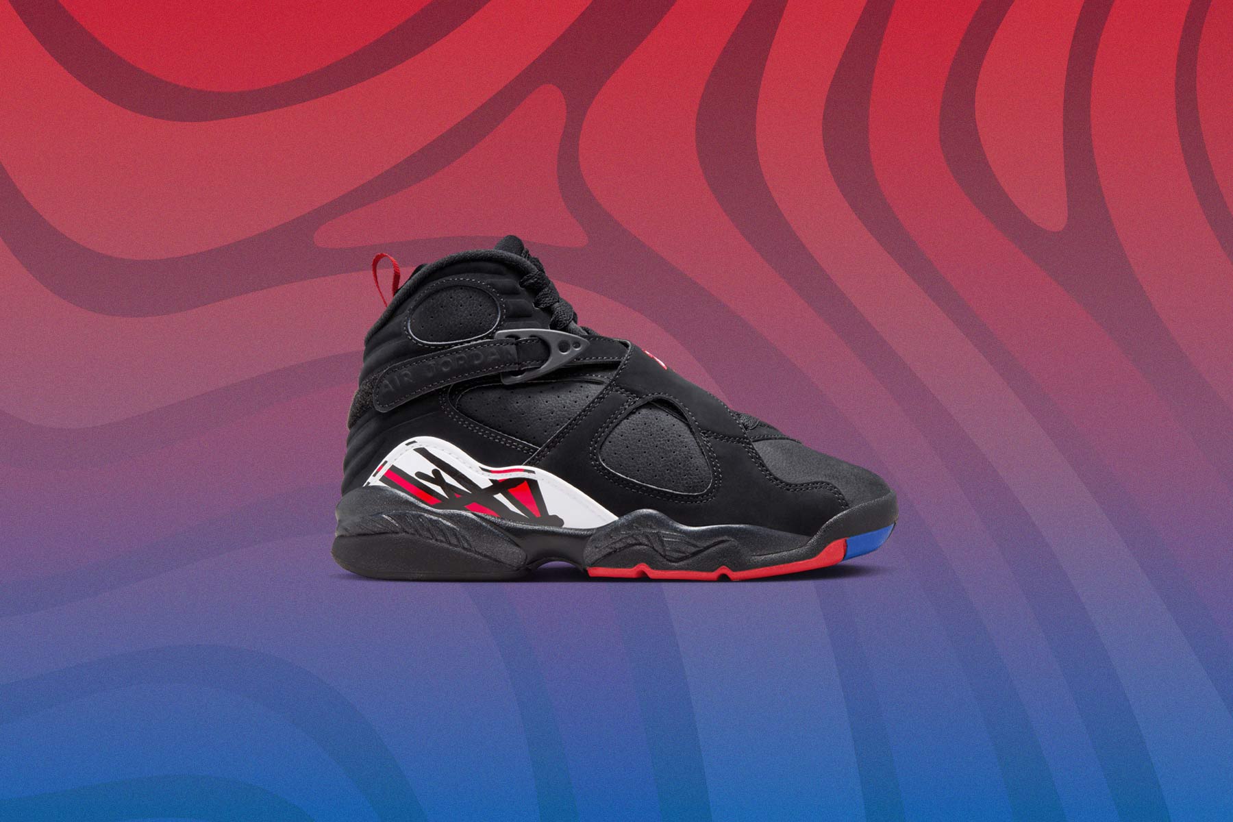 Air Jordan 8 Retro Playoffs GS Black True Red