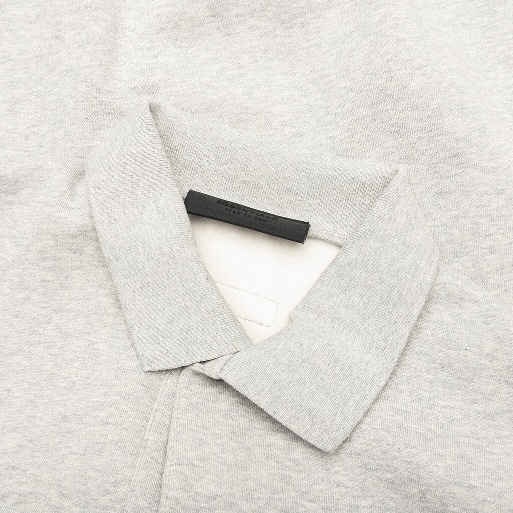 L S Polo Light Heather Grey