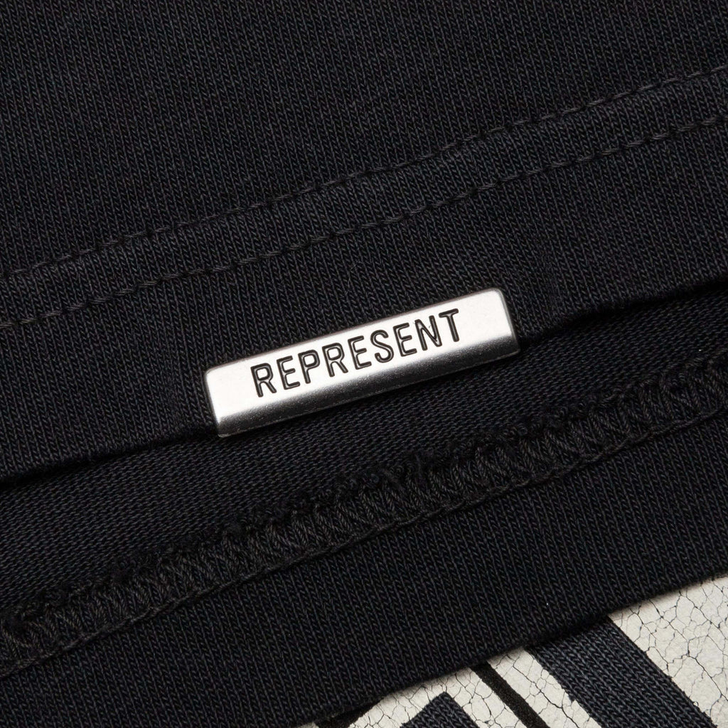 Feature x Represent Multi Logo T Shirt Stained Black