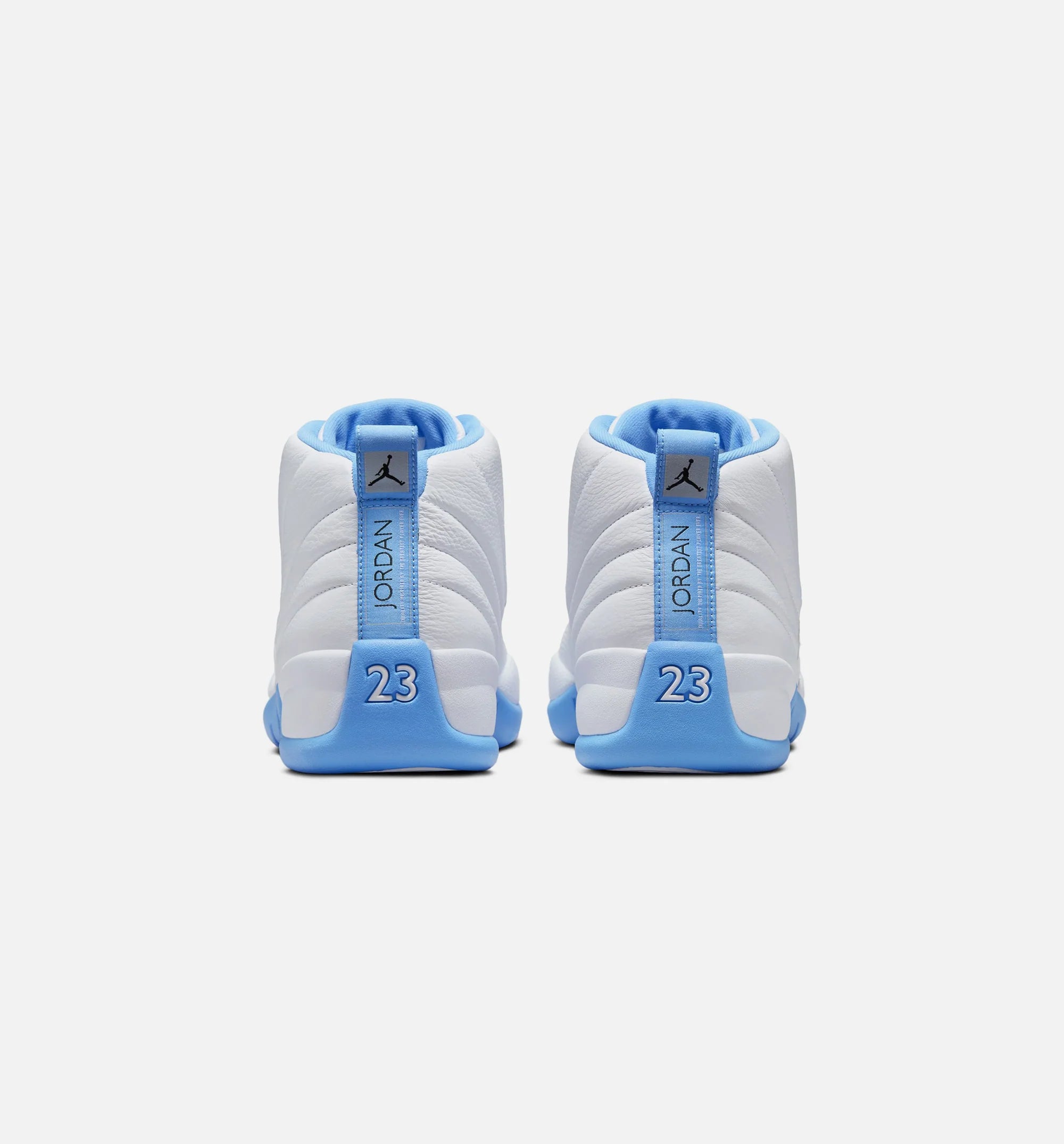 Air Jordan 12 Retro White and University Blue Mens Lifestyle Shoe White University Blue Metallic Silver