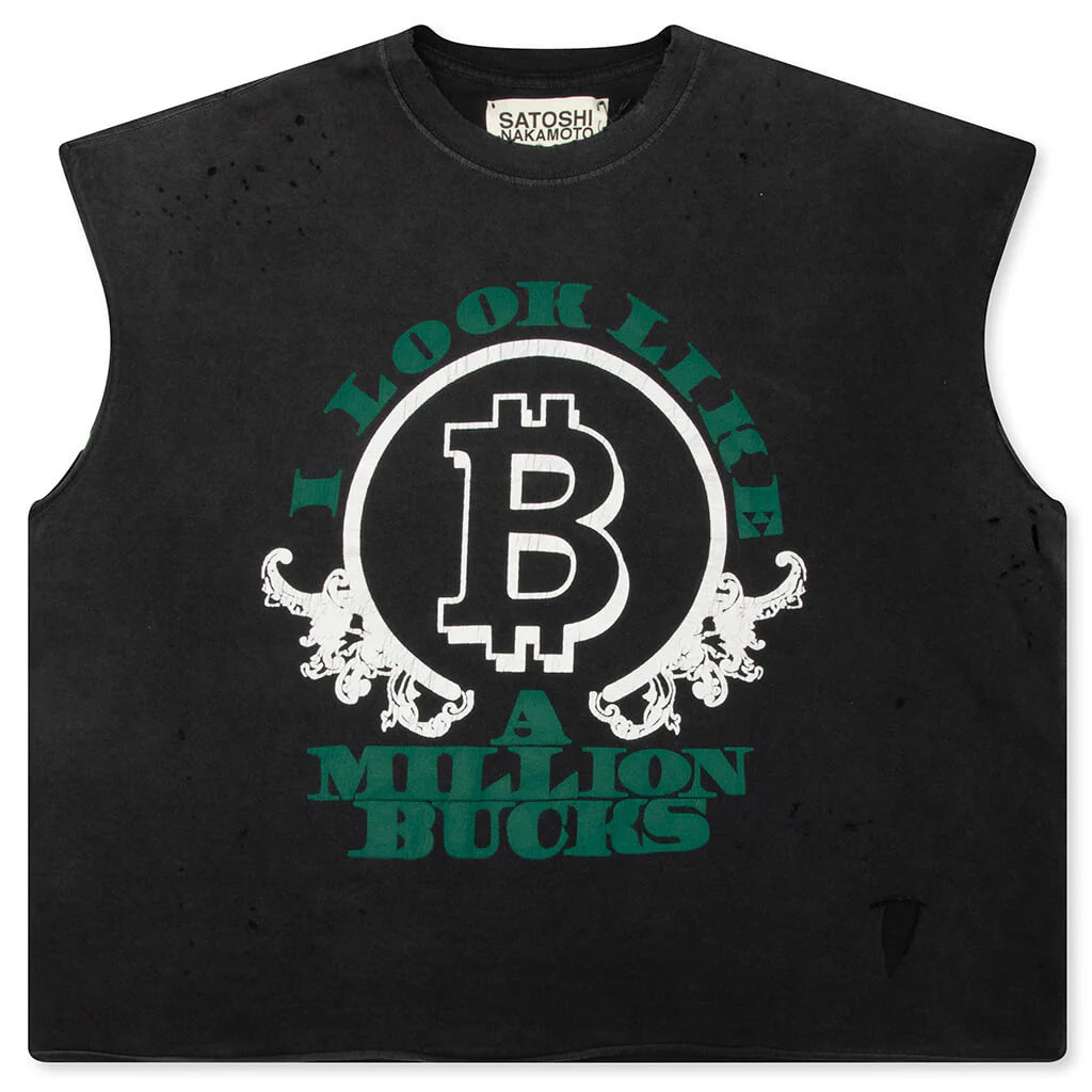 Million Bucks Tee Washed Black
