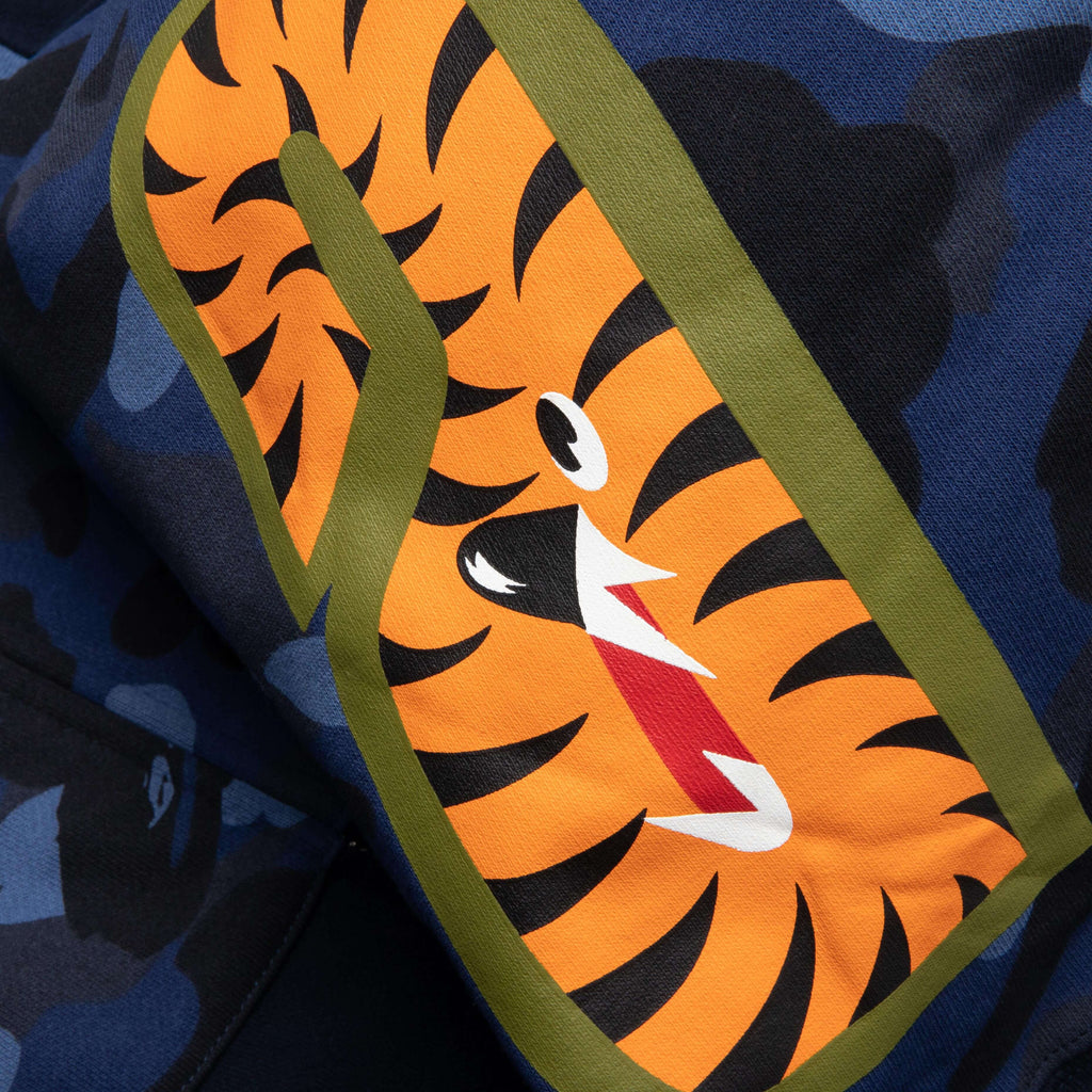 Color Camo Shark Full Zip Hoodie Navy