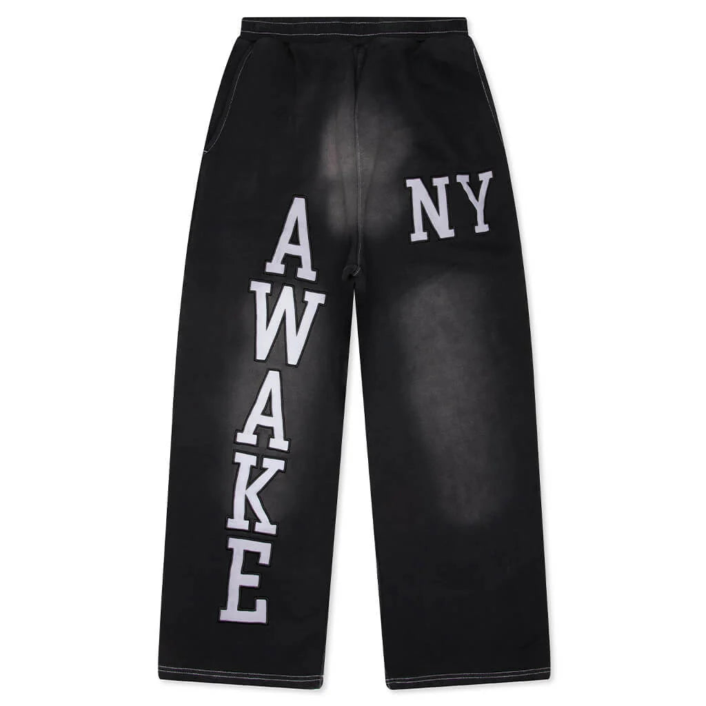 Collegiate Open Hem Sweatpant Black